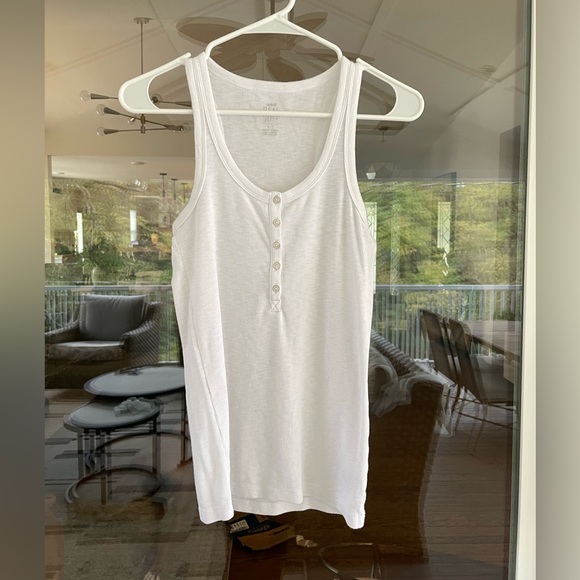 aerie Tops - Aerie Real Soft Henley Tank - White